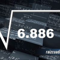 ¿Qué se obtiene al resolver la raíz cuadrada de 6886?