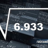 ¿Cuál es el resultado de la raíz cuadrada de 6933?