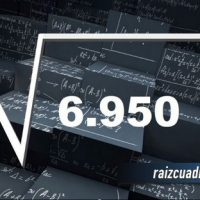 Resultado de la raíz cuadrada de 6950