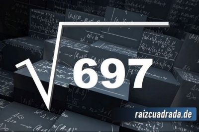 ¿Qué se obtiene al resolver la raíz cuadrada de 697?