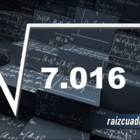 Resultado de la raíz de 7016