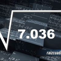 Resultado de la raíz de 7036