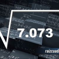 Resultado de la raíz cuadrada de 7073