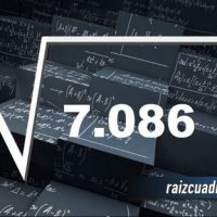Resultado de la raíz cuadrada de 7086