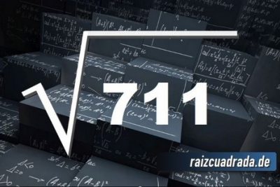 ¿Cuál es la raíz cuadrada de 711?
