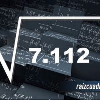 Resultado de la raíz cuadrada de 7112