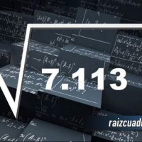 Resultado de la raíz de 7113