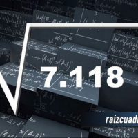 ¿Qué resultado obtenemos al resolver la raíz de 7118?