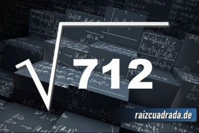 ¿Cuál es la raíz de 712?