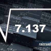 Resultado de la raíz cuadrada de 7137