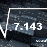 Resultado de la raíz cuadrada de 7143