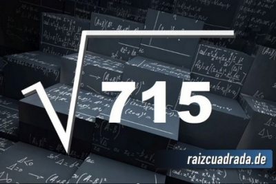 Resultado de la raíz cuadrada de 715