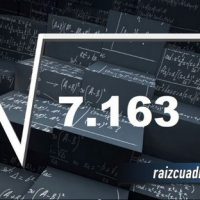 ¿Qué resultado obtenemos al resolver la raíz cuadrada de 7163?