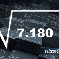 ¿Cuál es la raíz de 7180?