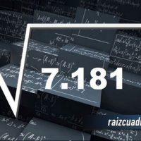 Resultado de la raíz de 7181