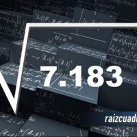 Resultado de la raíz de 7183