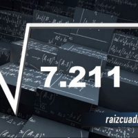 ¿Qué resultado obtenemos al resolver la raíz de 7211?