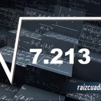 Resultado de la raíz de 7213