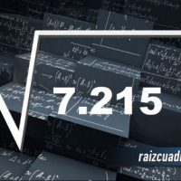 ¿Cuál es el resultado de la raíz de 7215?