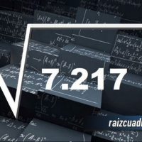 Resultado de la raíz cuadrada de 7217