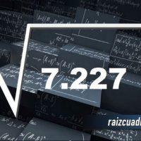 Resultado de la raíz cuadrada de 7227