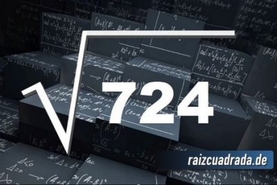 Resultado de la raíz cuadrada de 724