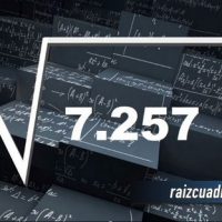 Resultado de la raíz de 7257