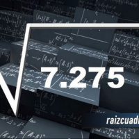 ¿Qué resultado obtenemos al resolver la raíz cuadrada de 7275?