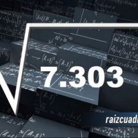 Resultado de la raíz de 7303