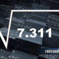 ¿Qué resultado obtenemos al resolver la raíz de 7311?
