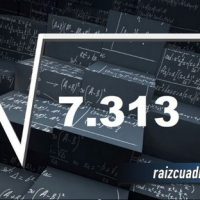 Resultado de la raíz cuadrada de 7313