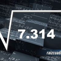 ¿Qué resultado obtenemos al resolver la raíz cuadrada de 7314?