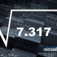 ¿Qué se obtiene al resolver la raíz de 7317?