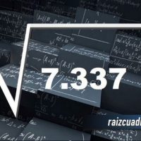 Resultado de la raíz cuadrada de 7337