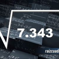 Resultado de la raíz cuadrada de 7343