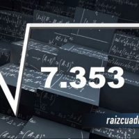 Resultado de la raíz de 7353