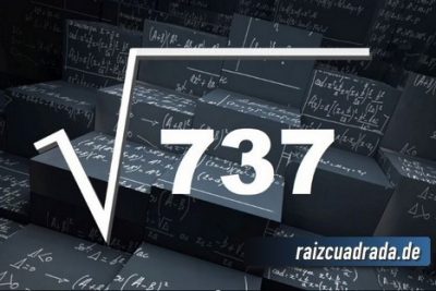 Resultado de la raíz cuadrada de 737