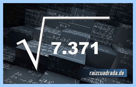 Como se representa matemáticamente la raíz del número 7371