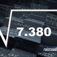 Resultado de la raíz cuadrada de 7380