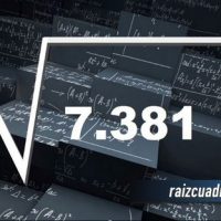 Resultado de la raíz de 7381