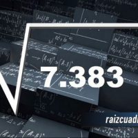 Resultado de la raíz cuadrada de 7383