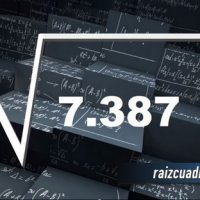¿Qué resultado obtenemos al resolver la raíz de 7387?