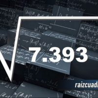 Resultado de la raíz de 7393