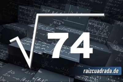 Resultado de la raíz de 74