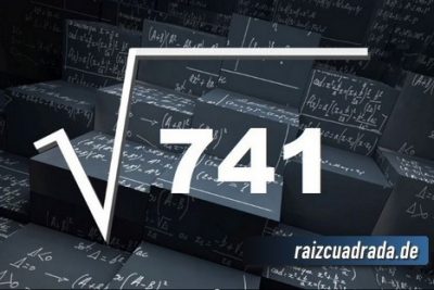 Resultado de la raíz cuadrada de 741