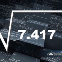 ¿Qué se obtiene al resolver la raíz cuadrada de 7417?