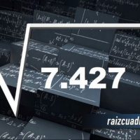 Resultado de la raíz cuadrada de 7427