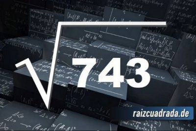 Resultado de la raíz cuadrada de 743