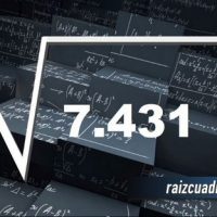 ¿Cuál es el resultado de la raíz de 7431?