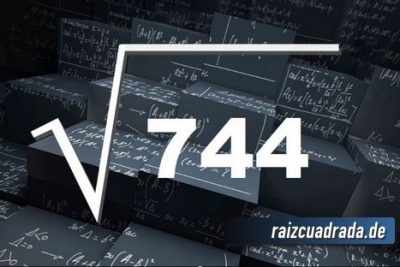Resultado de la raíz cuadrada de 744